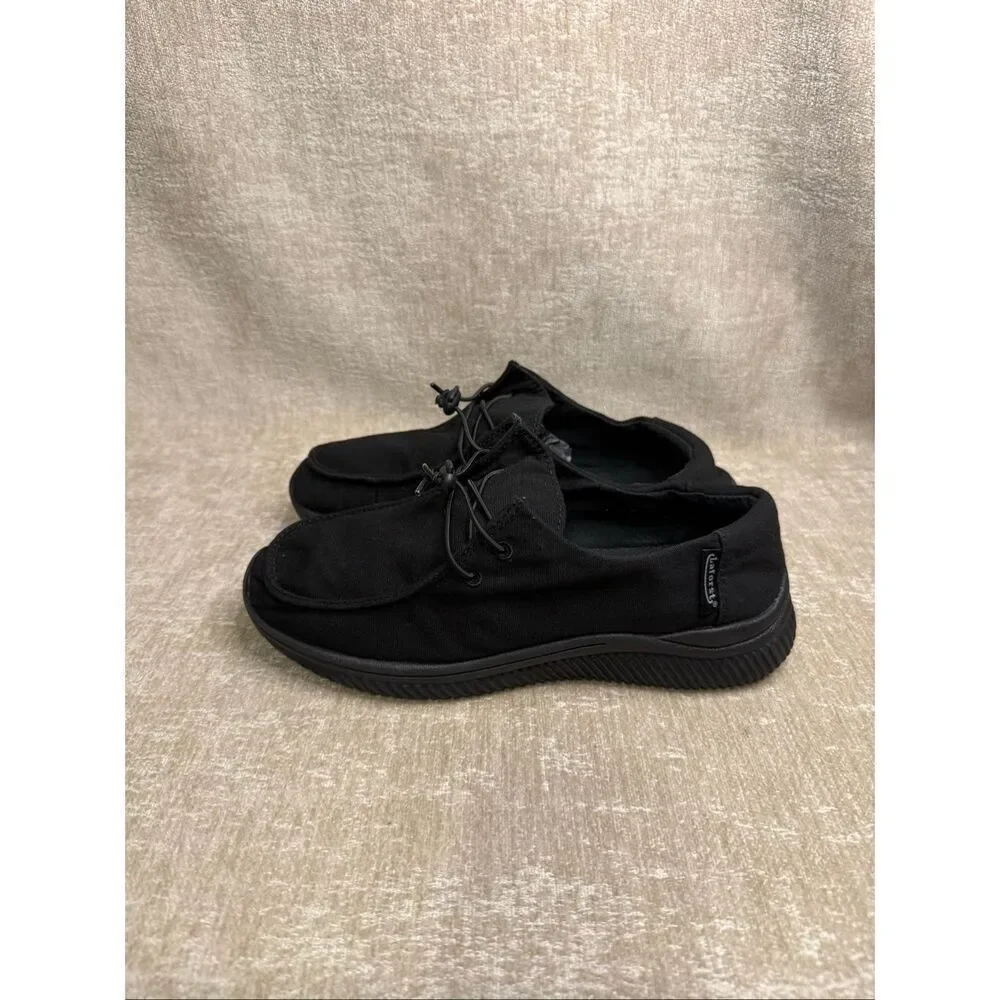 Laforst Women's Canvas Casual Boat Loafer Comfort Shoes Black Size 8